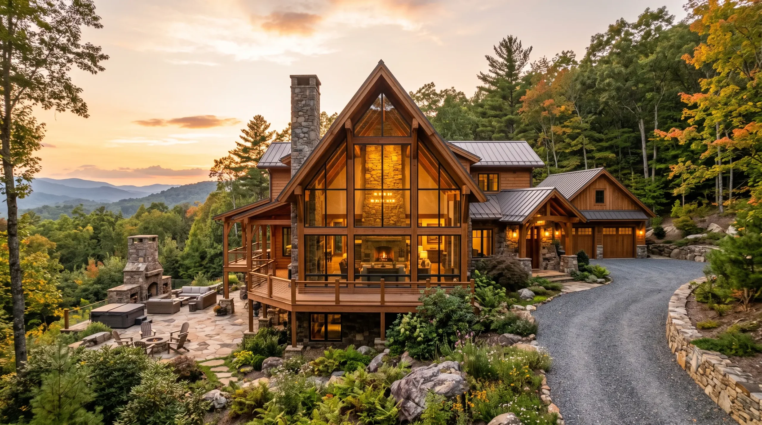 Custom mountain home built in Weaverville North Carolina